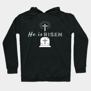 He Is Risen Cool Inspirational Easter Christian Hoodie